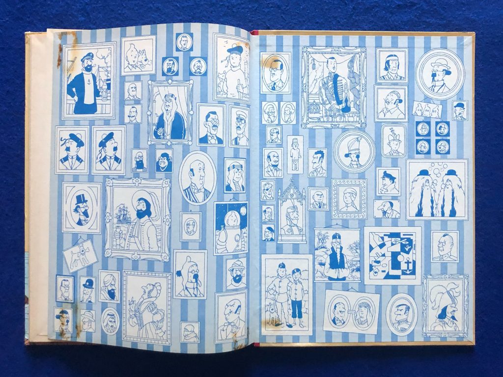 Réédition de L’Ile Noire de 1958, 4ème plat B26t, dos Rouge, Pages de garde bleu claire, Imprimé en Belgique.