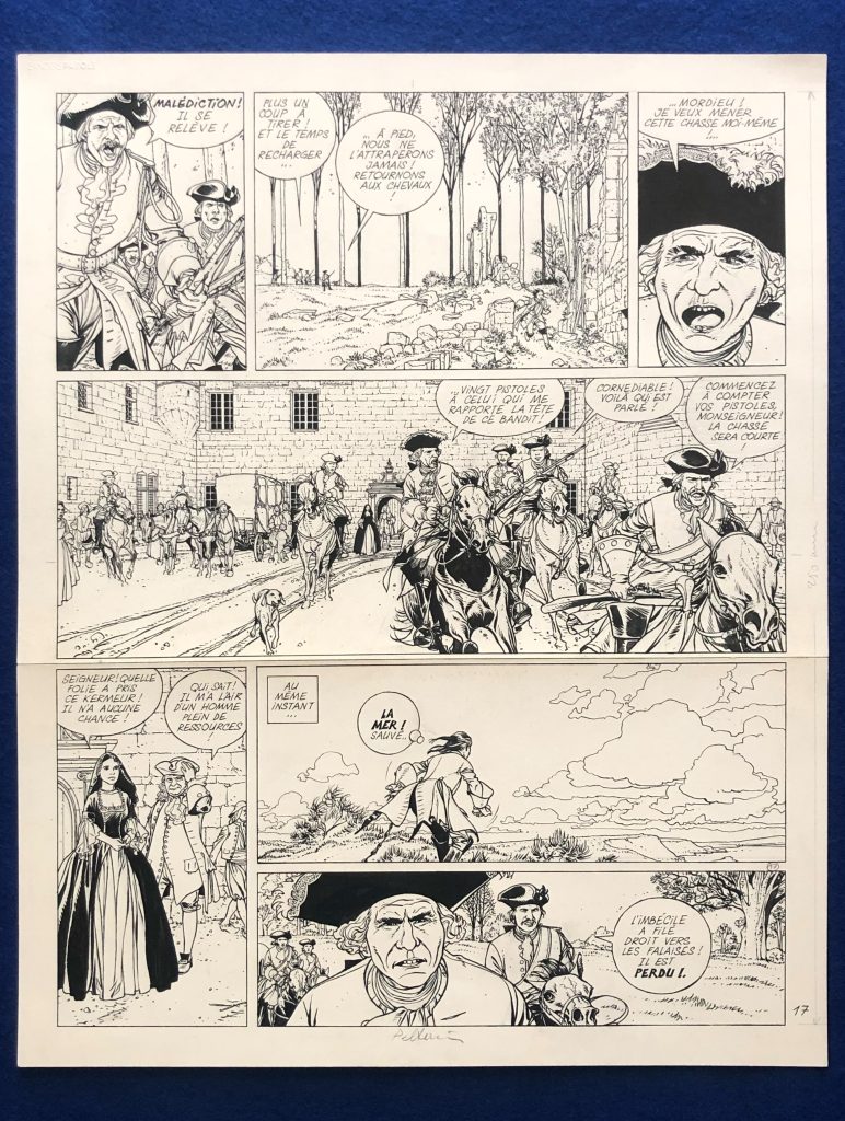 Pellerin, Patrice - 1 Original page - L'Épervier - Le Trépassé de Kermellec - Tome 1 - Planche n°19 - 1994